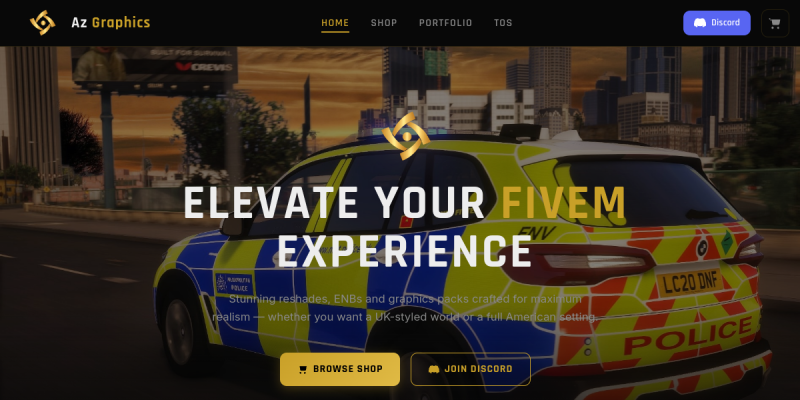 AZ Graphics website preview