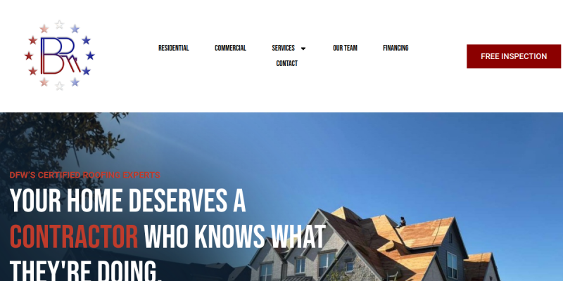 Roof Replacement Richardson TX website screenshot