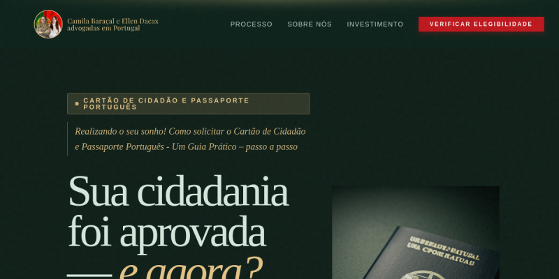 Pré-visualização do site Cartão de Cidadão
