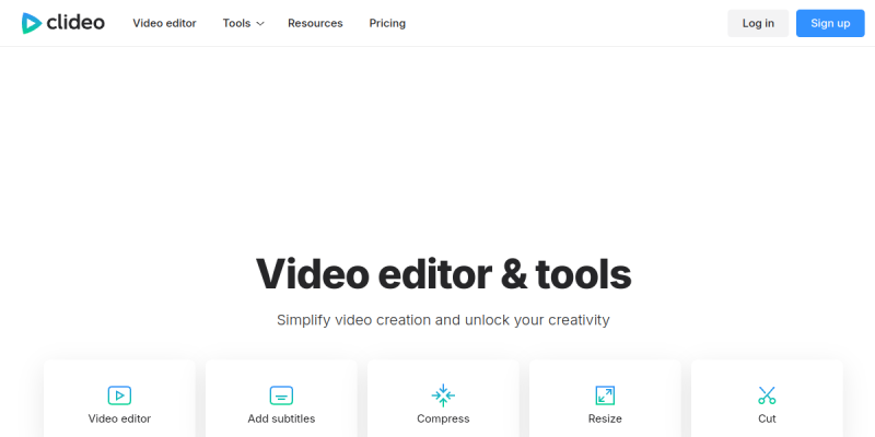 Clideoメインページ