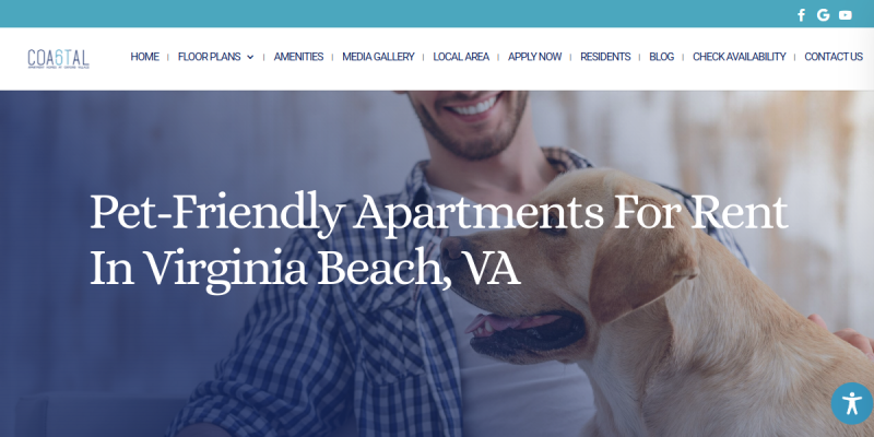 Superior Coastal 61 Pet Friendly Luxury Apartments in Virginia Beach VA website screenshot