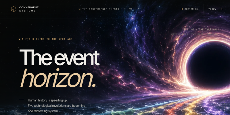 Convergence: The Event Horizon website preview