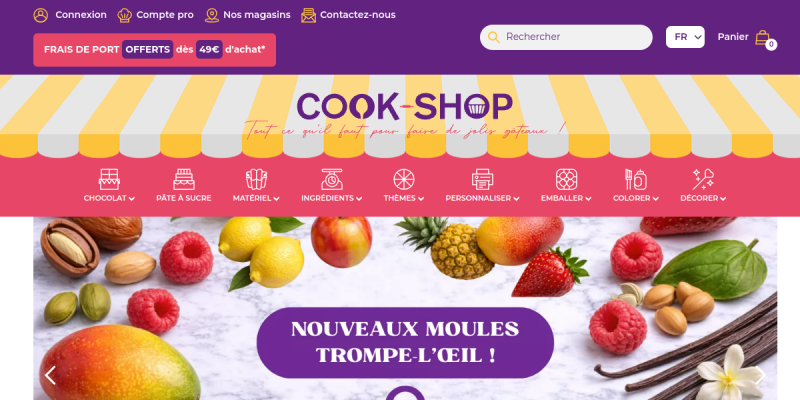Couverture du projet Cook Shop — Boutique en ligne spécialisée dans les produits alimentaires
