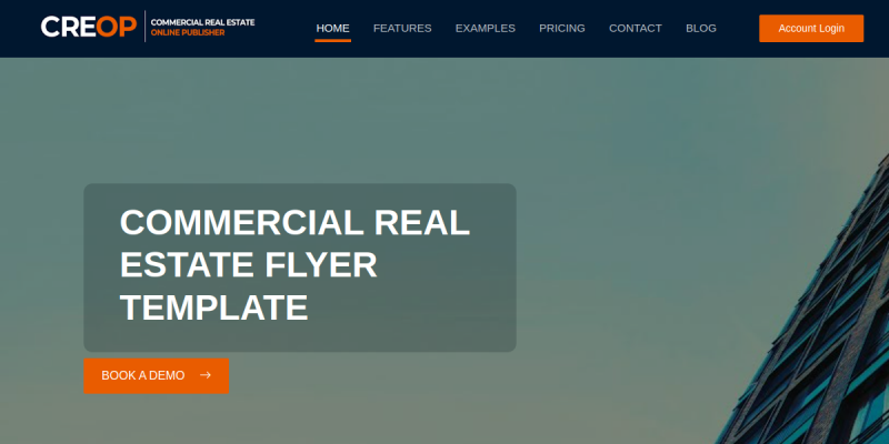 Commercial Real Estate Marketing Flyers website screenshot