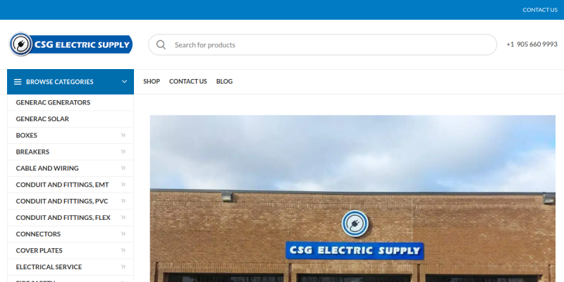 Wholesale Electric Supply website screenshot