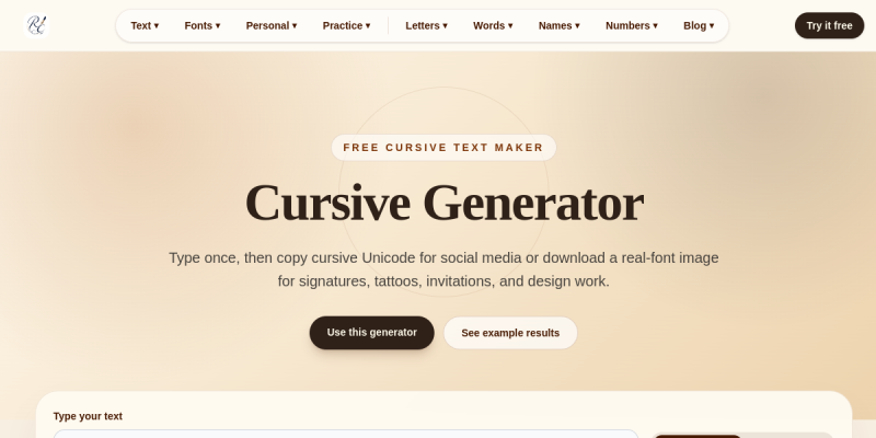 cursivegenerators.org