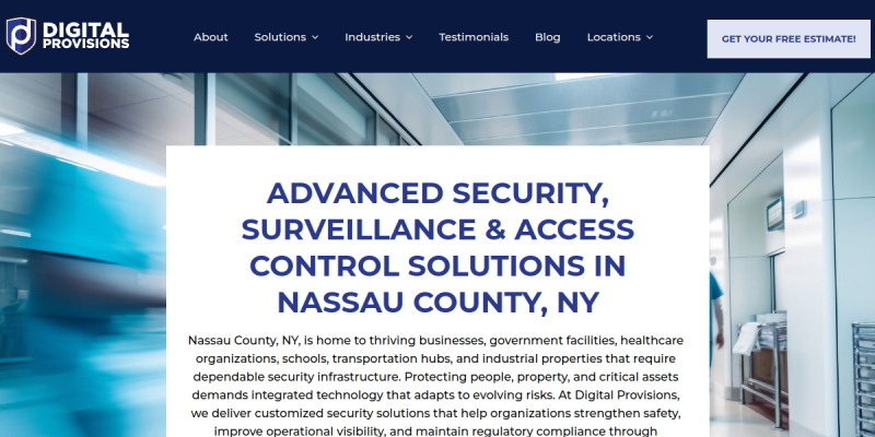 Digital Provisions Offers Professional Burglar Alarm Systems In Nassau County NY website screenshot