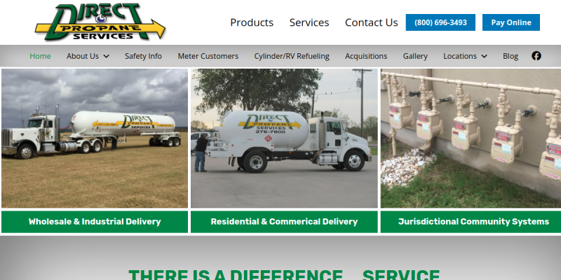 Connect Direct Propane Services For Propane Supplier In Bastrop TX. website screenshot