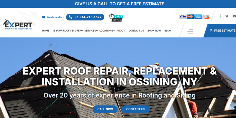 Expert Roofing of Westchester-Finest Roofing Contractor In Ossining website screenshot