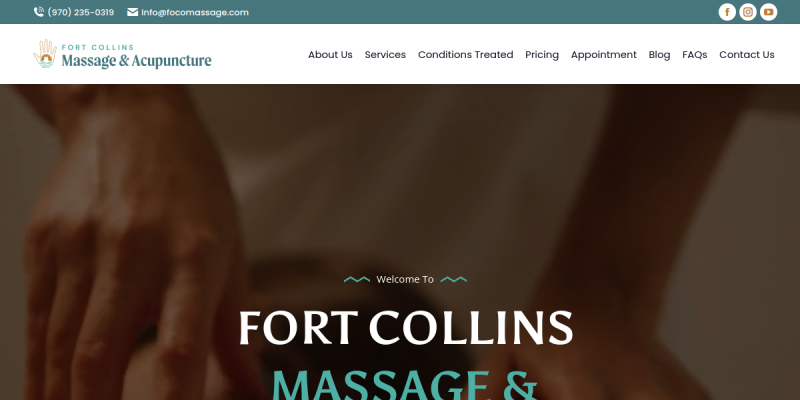 Relax and Rejuvenate With Premier Massage Therapy in Fort Collins CO website screenshot