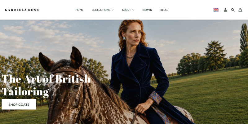 Anteprima del sito web Gabriela Rose London realizzato da MT&C Communications
