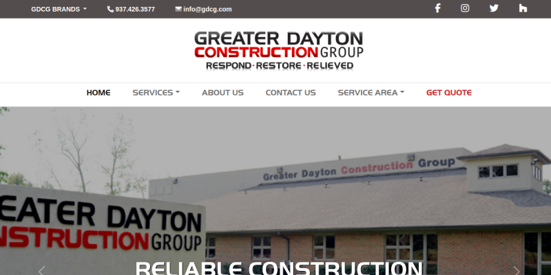 Fire Damage Repair Service Beavercreek OH website screenshot