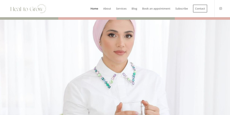 Heal To Grow website screenshot