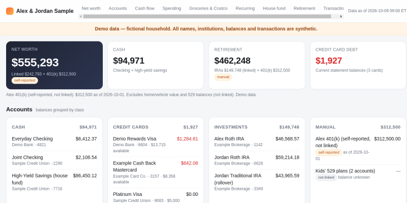 Household Finances website preview