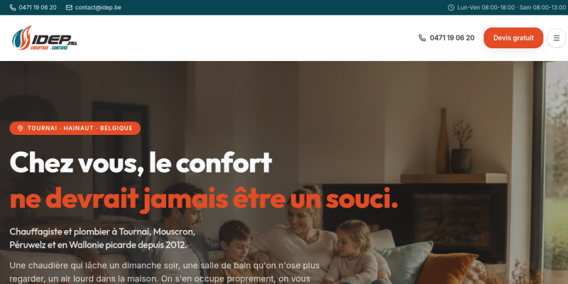 Aperçu du site IDEP