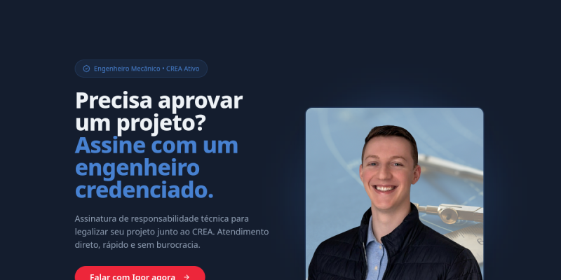 Preview do site Igor Projetos
