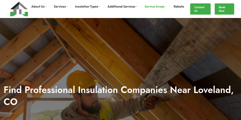 Insulation Contractors Near Loveland CO website screenshot