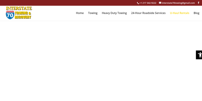 U-Haul Rentals Effingham IL website screenshot