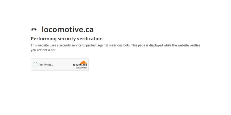 Screenshot of the Locomotive landing page