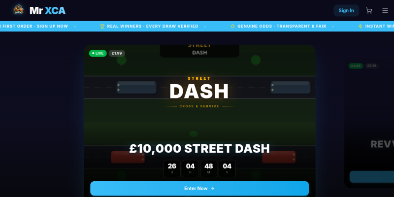 Mr XCA - Hero section