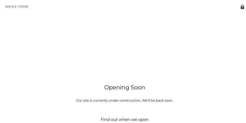 Nahle Home e-commerce website screenshot