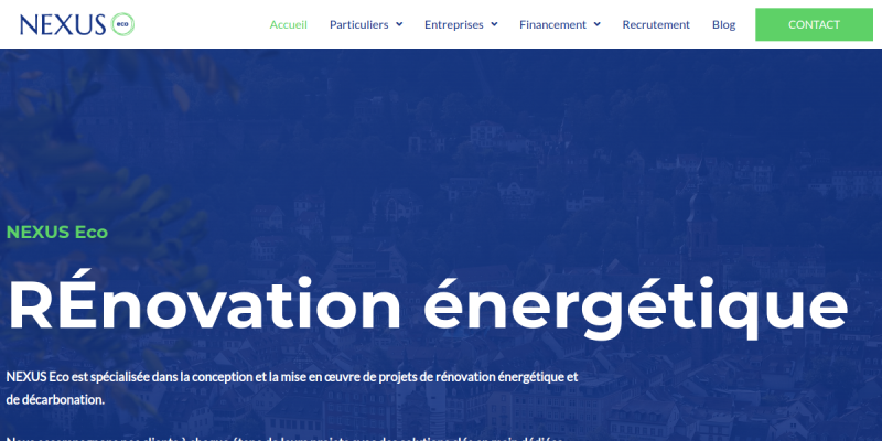 Couverture du projet Nexus Eco — Site vitrine d'une entreprise BTP écologique
