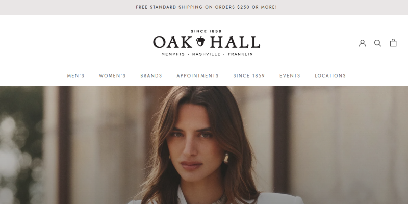 Women’s Clothing Nashville TN website screenshot