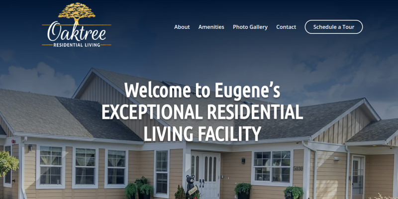Residential Care Home Eugene OR website screenshot