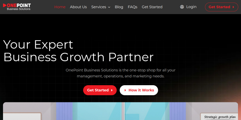 OnePoint Business Solutions Features An Experienced Internet Marketing Specialist In Frederick MD website screenshot