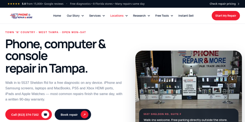 Expert Iphone Repair Store In Tampa website screenshot