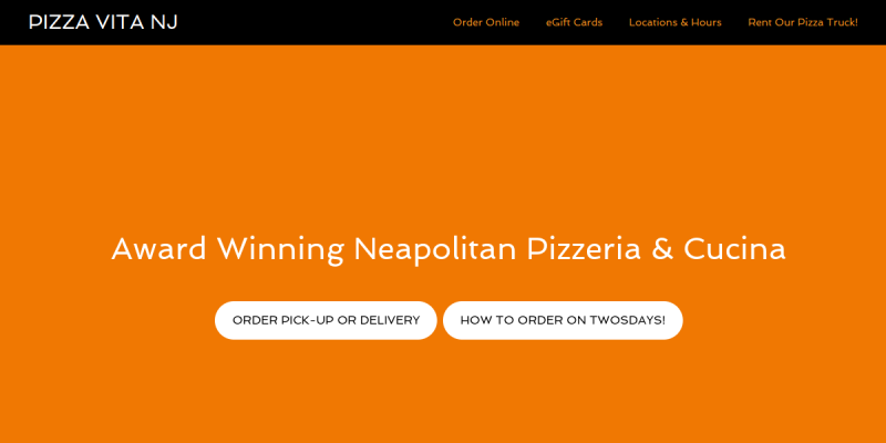 Event Pizza Catering New Jersey website screenshot