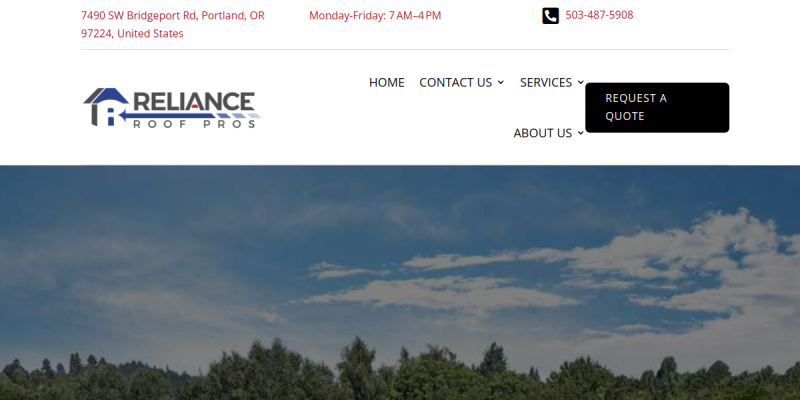 Roof Repair Oregon City OR website screenshot