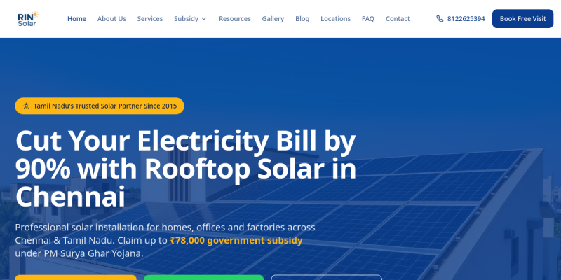 RinSolar website preview