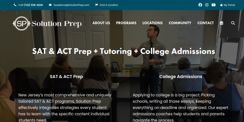 Best SAT Preparation Courses In NJ website screenshot