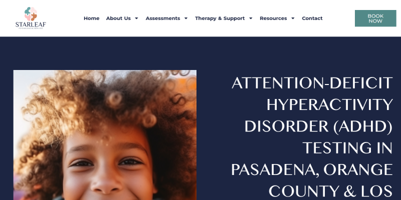 ADHD Testing Orange County website screenshot
