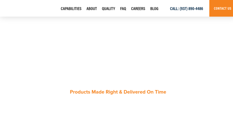 Steel Fabrication Supplier Dayton OH website screenshot
