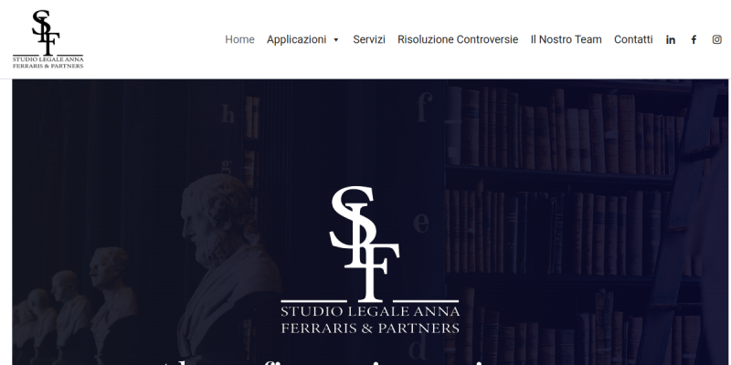 Anteprima del sito web Studio Legale Ferraris & Partners realizzato da MT&C Communications