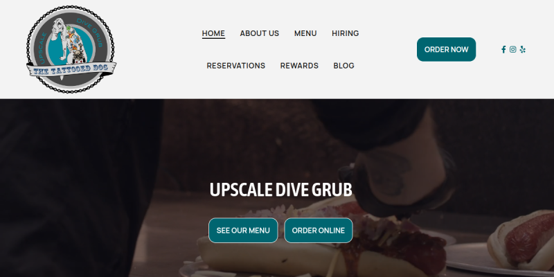 The Tattooed Dog is a Welcoming Dive Bar Restaurant in Wentzville website screenshot