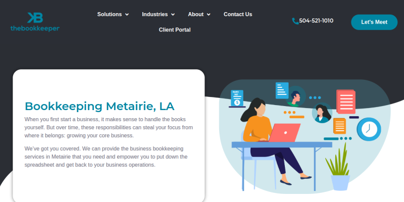 Bookkeeping Metairie LA website screenshot