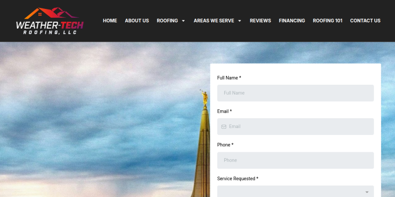 Roof Repair Service Gilbert AZ website screenshot