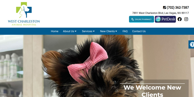 Animal Clinic Las Vegas NV website screenshot