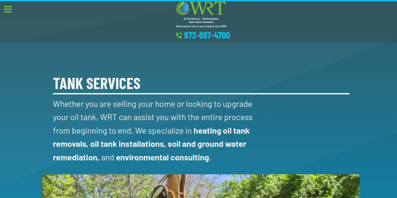 Tank Removal Services Providing Safe and Efficient Solutions in Passaic County website screenshot
