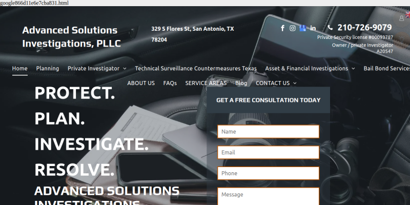 Divorce PI San Antonio TX website screenshot