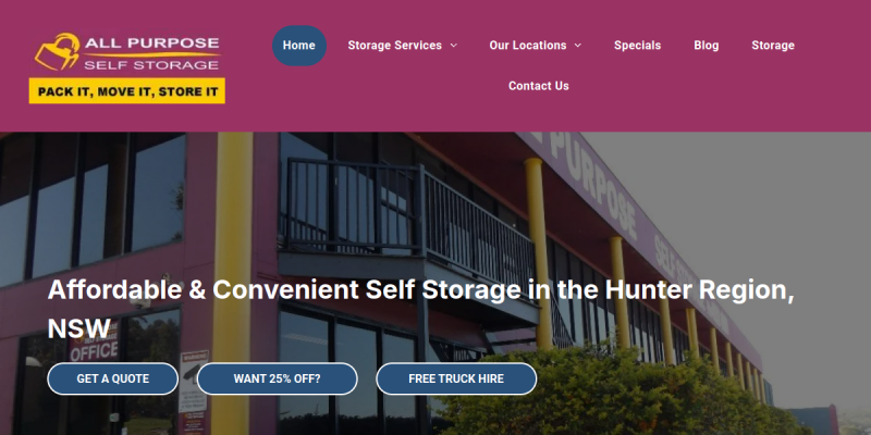 Furniture Storage Company Lake Macquarie NSW website screenshot