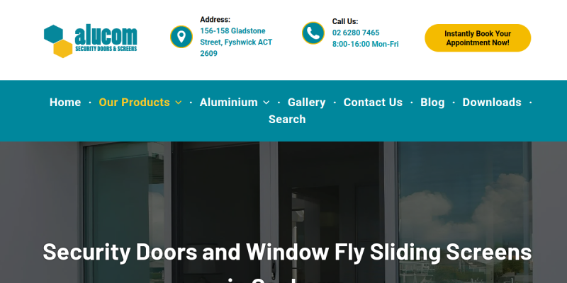 Security Doors Canberra website screenshot