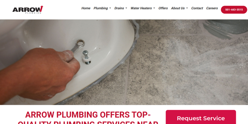 Toilet Repair Arkansas website screenshot