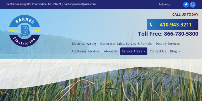 Electrician Seaford DE website screenshot