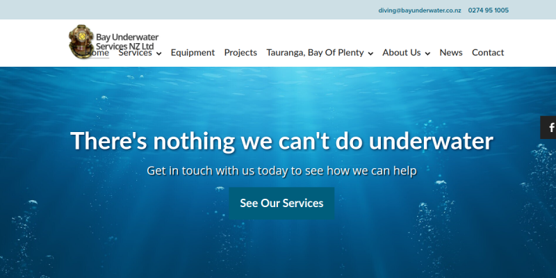 Marine Underwater Construction Contractors Invercargill website screenshot