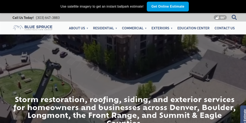 Residential & Commercial Solar Contractor Boulder CO website screenshot