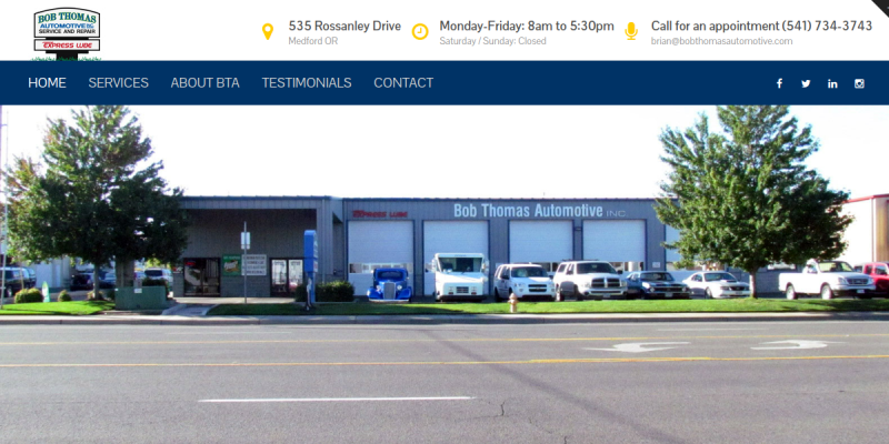 Affordable  Efficient Oil Change Service in Medford OR website screenshot